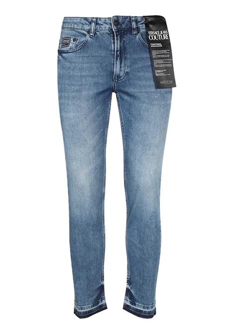 Planet slim jeans with print VERSACE JEANS COUTURE | Trousers | 73GAB541 CDW28904